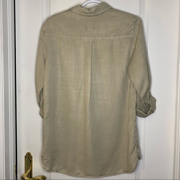 Zara linen shirt size S color khaki/tan - Picture 2 of 7